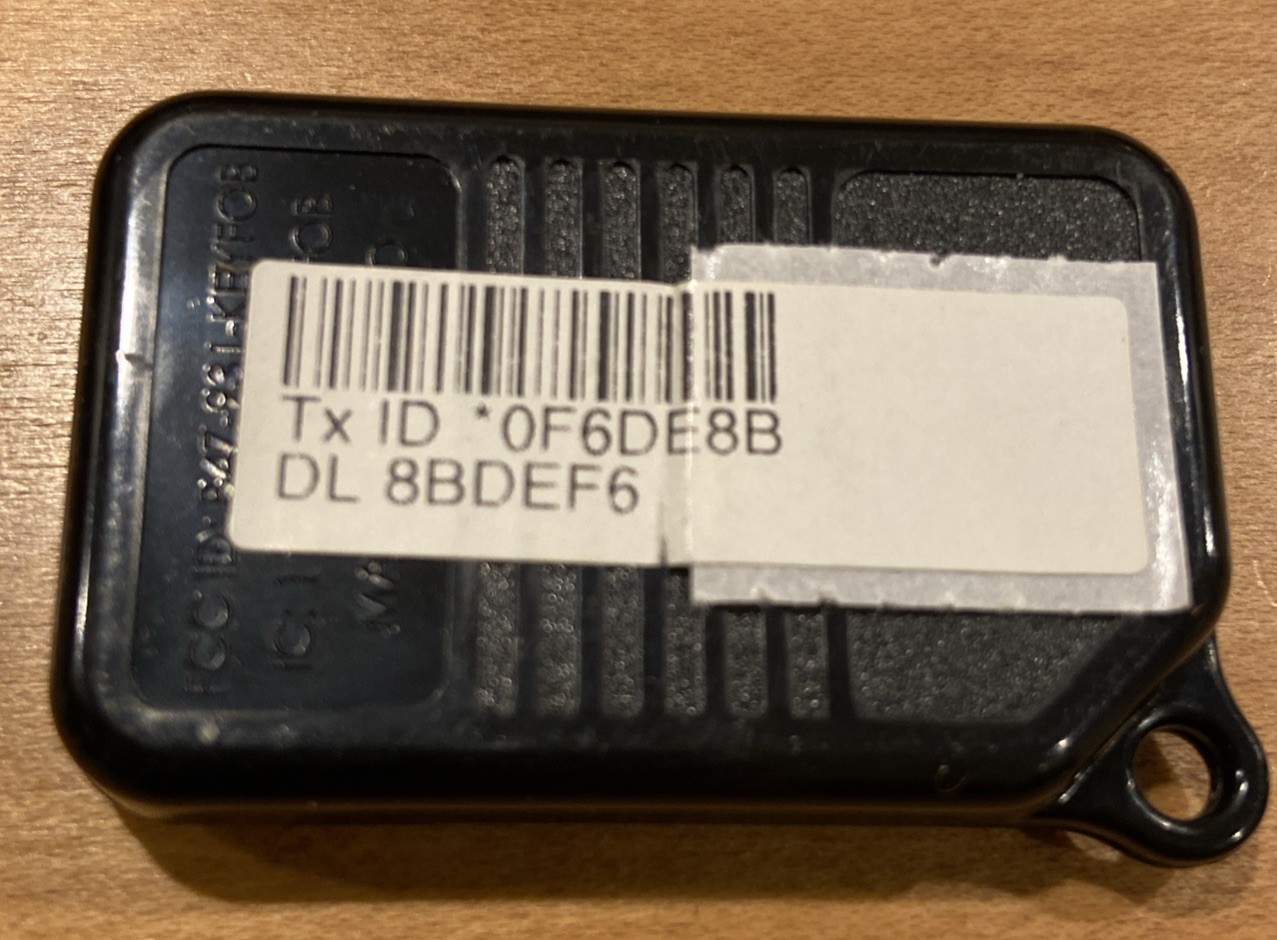 New GE Interlogix 600-1064-95R Four Button Wireless Remote Key-fob with Battery