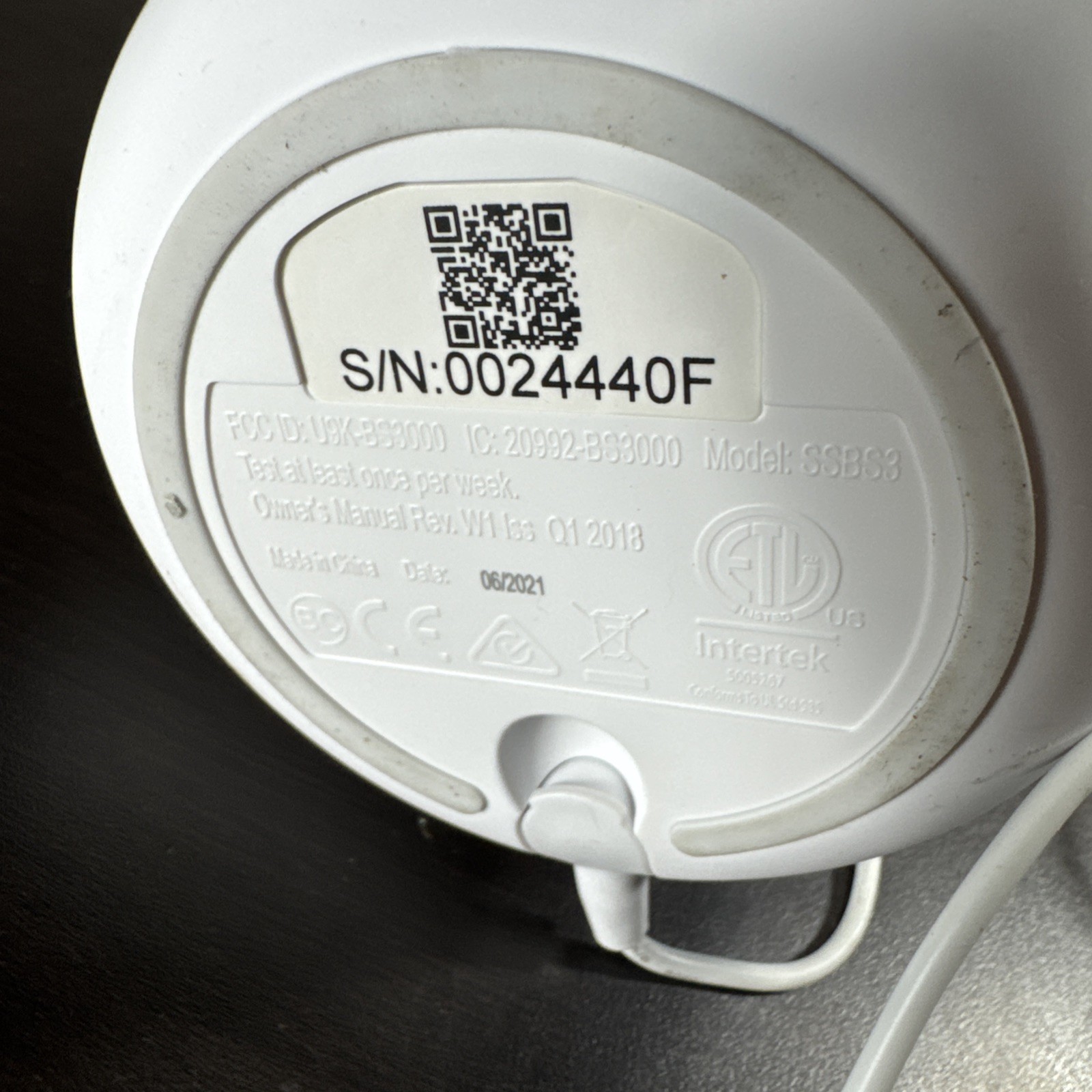 Simplisafe SSBS3 Home Security Base Station Only – With Power Cord – Tested