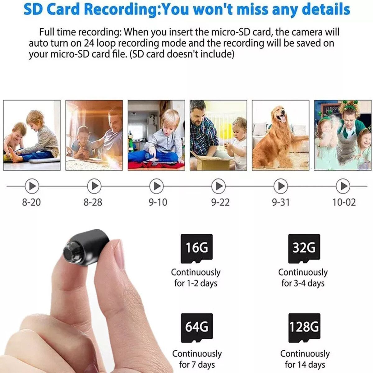 Mini Camera HD 1080P Video Camcorder Motion Detection Night Vision Security Cam