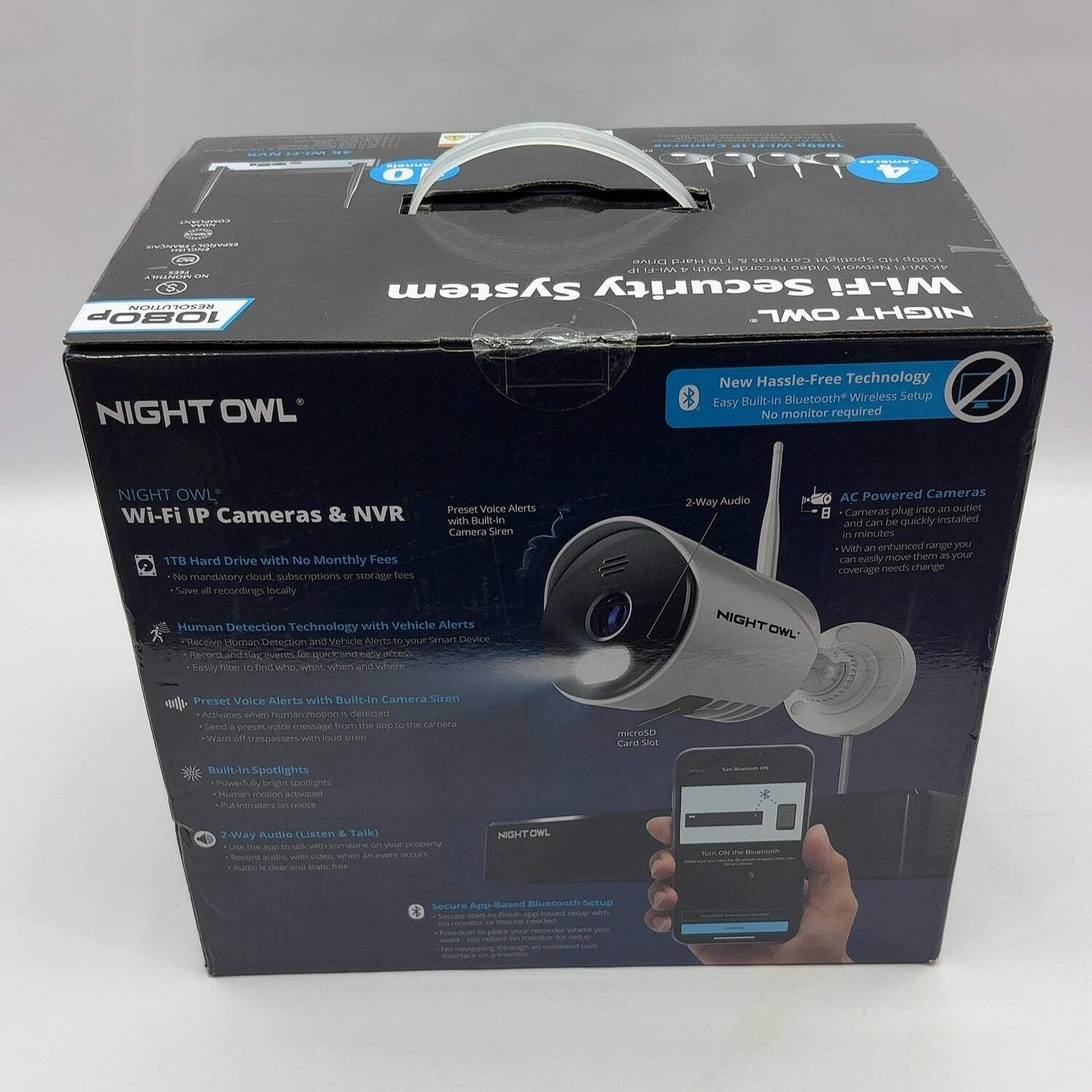 New Night Owl Wi-Fi Security System WM-BTWN81-2-4L