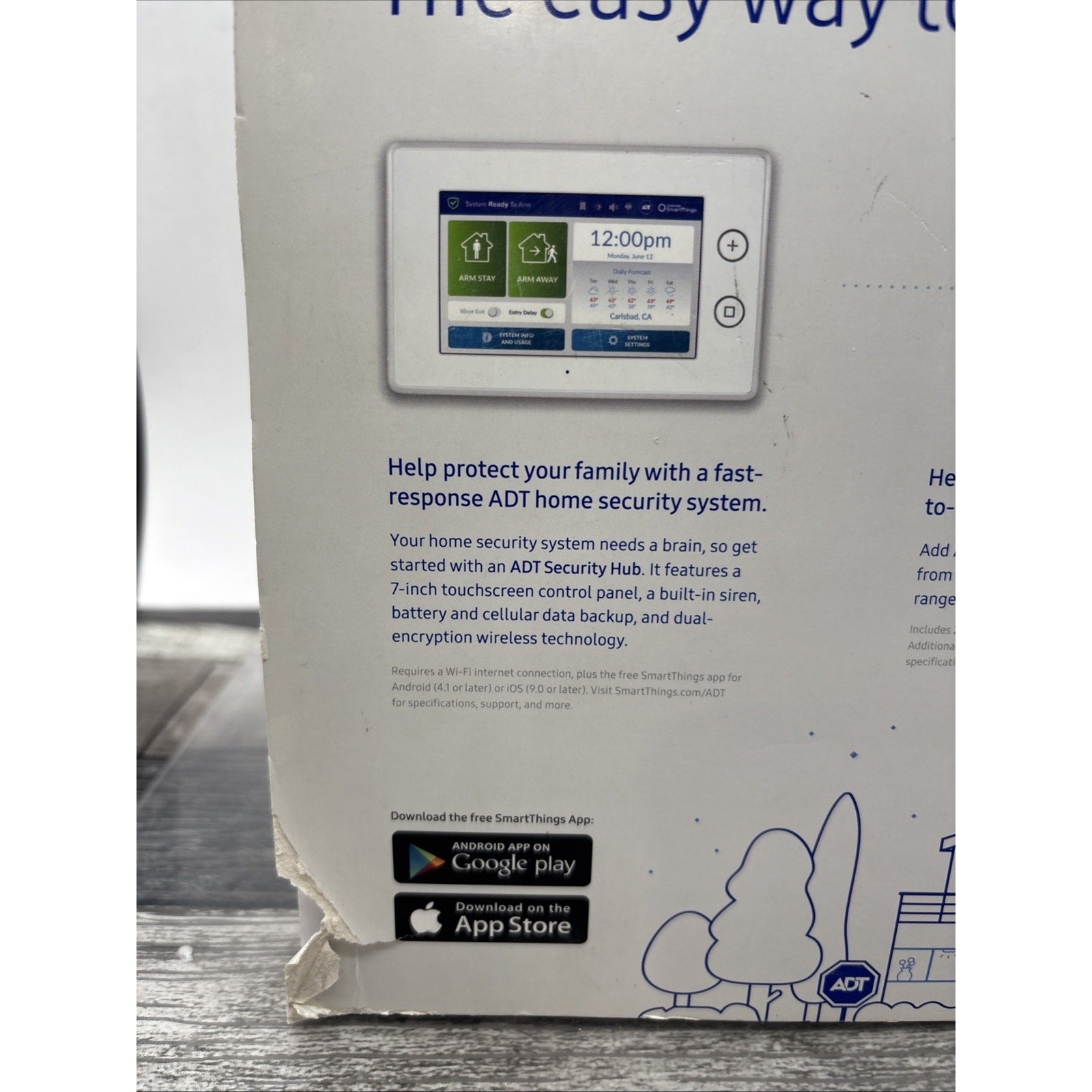 Samsung ADT Home Security Starter Kit Hub, Motion Detector, Door And Window {104
