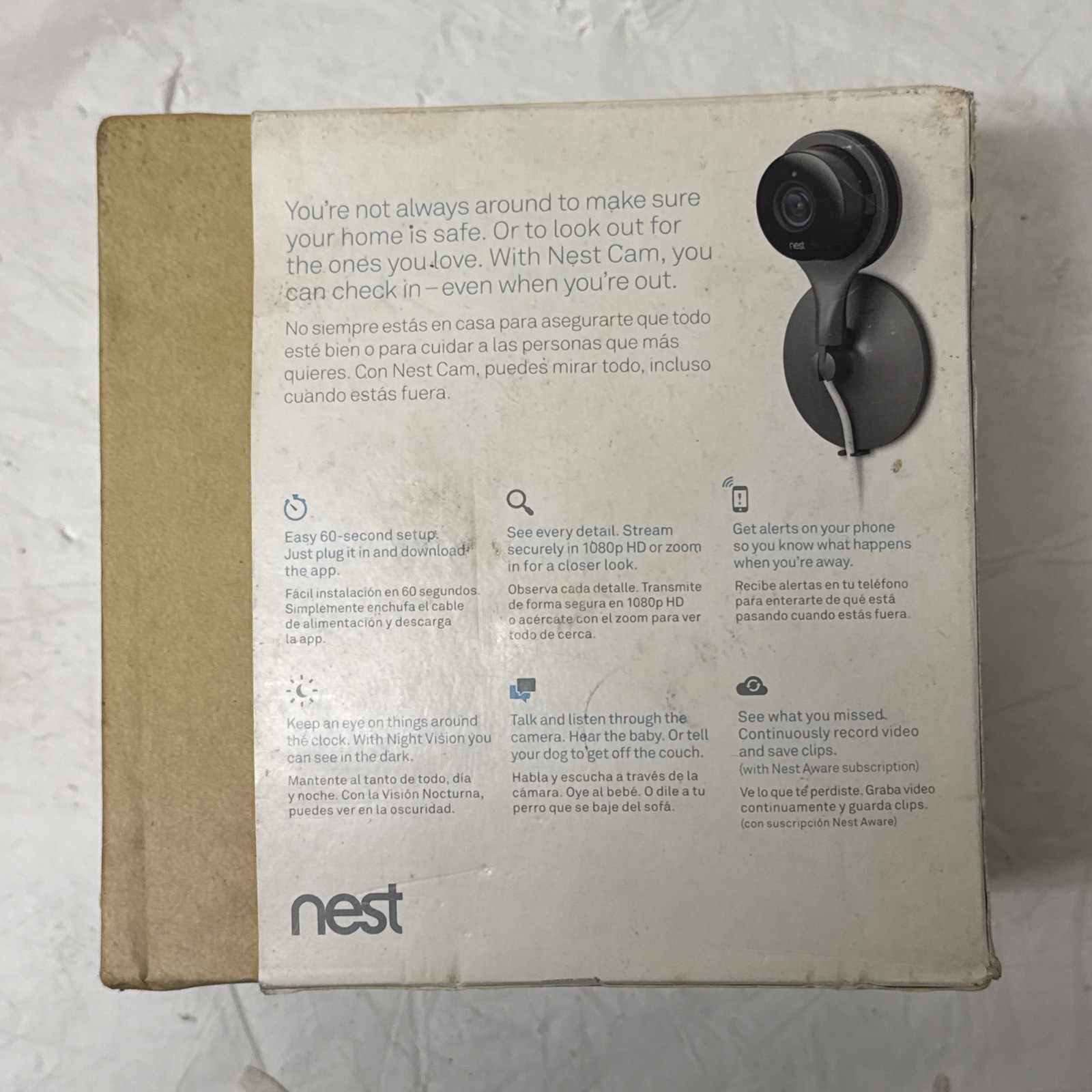 Google Nest Cam Indoor Security Plug-in Wi-Fi Camera NC1102ES A0005