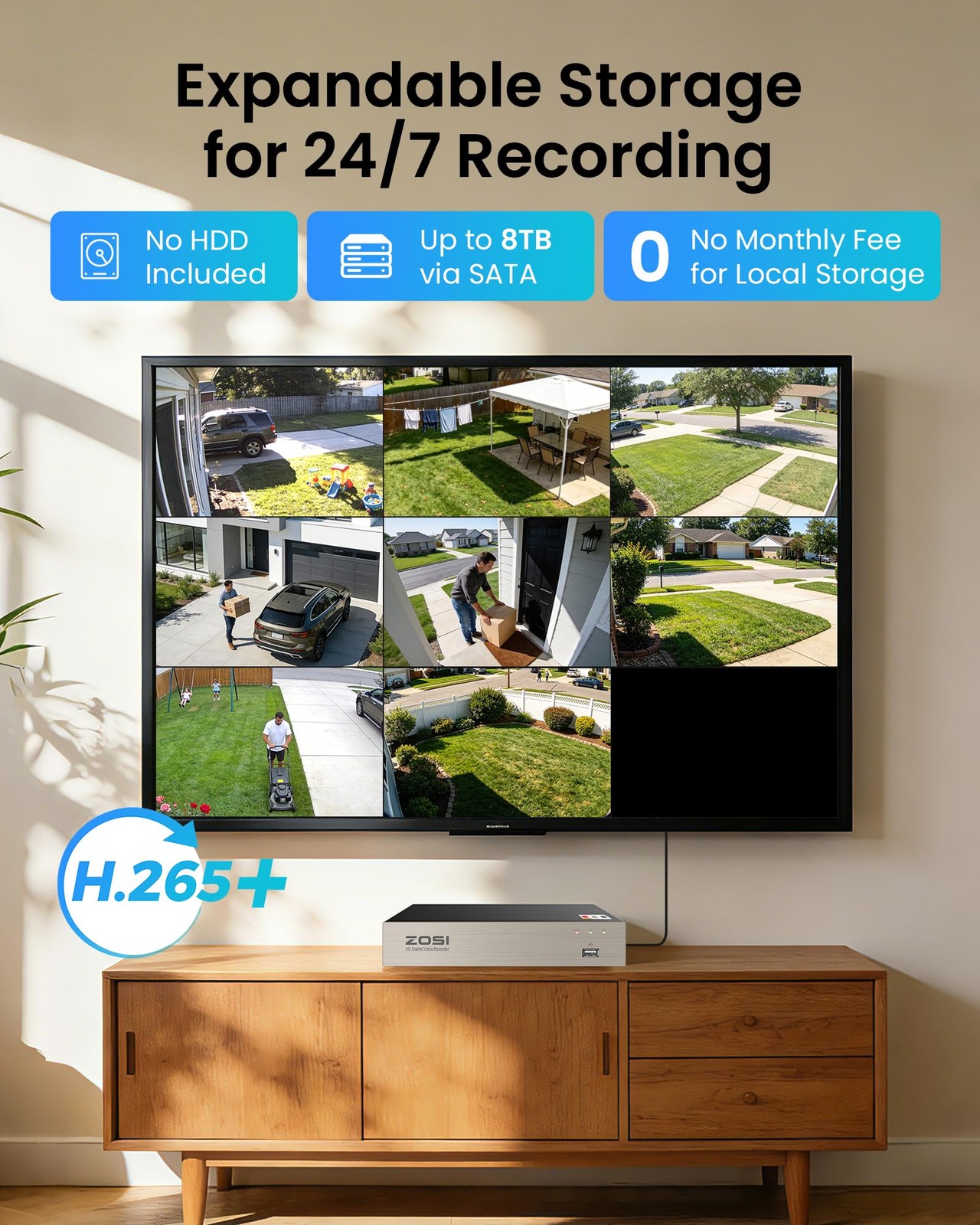 8CH 3K Lite Home Security Camera System Outdoor Indoor, AI Human/Vehicle Dete…