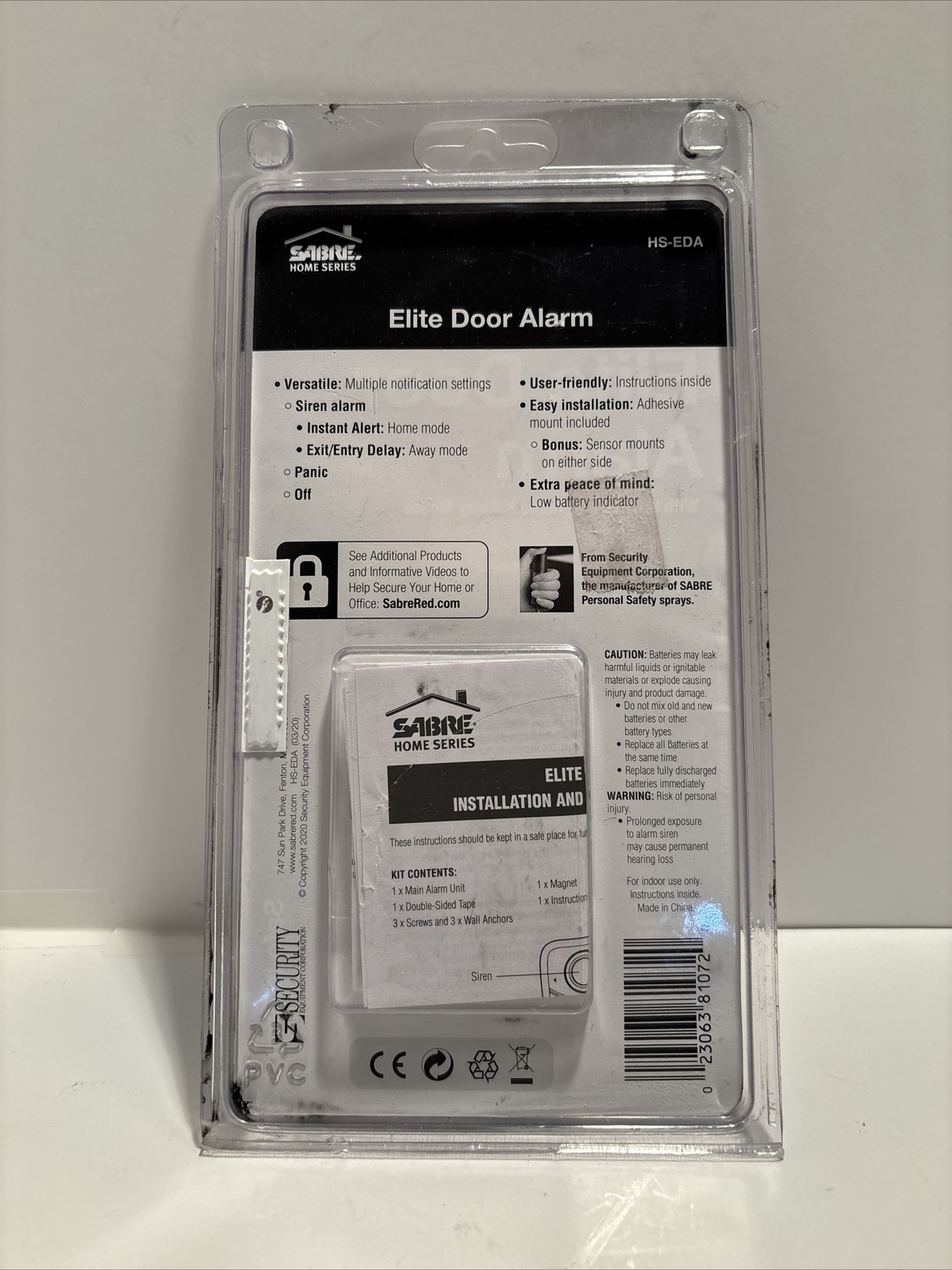 SABRE ELITE DOOR ALARM Front Back Doors Garage Shed Security Safety HS-EDA (F)