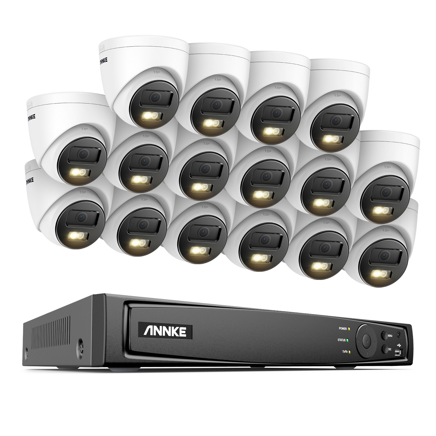 ANNKE 16CH 12MP NVR POE 3K 5MP Security Camera System Color Night AI Detection
