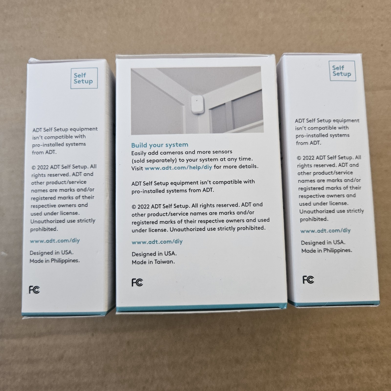 ADT Self Setup Smart Home Motion Sensors Alarm Lot Of 3