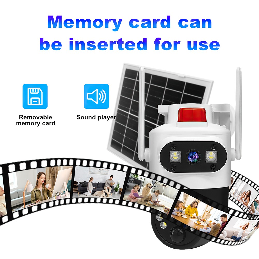 4 Camara De Seguridad Solar Inalambricas Para Exterior Con Vision Nocturna Audio