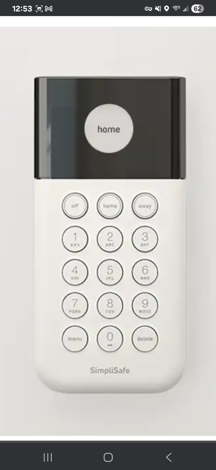 SimpliSafe BS3W Base Station and Keypad- White