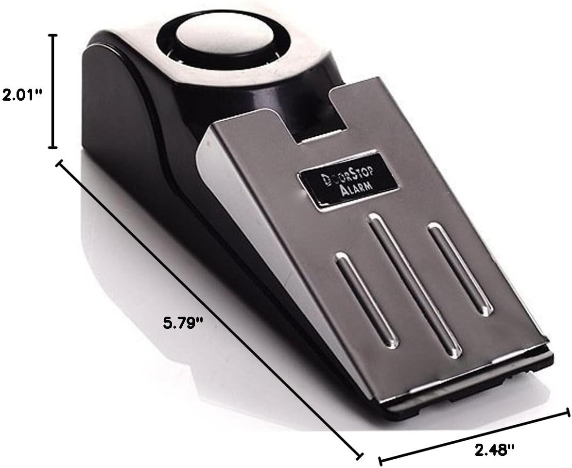 Sleek 120db Door Stop Alarm with Adjustable Sensitivity for Ultimate Safety