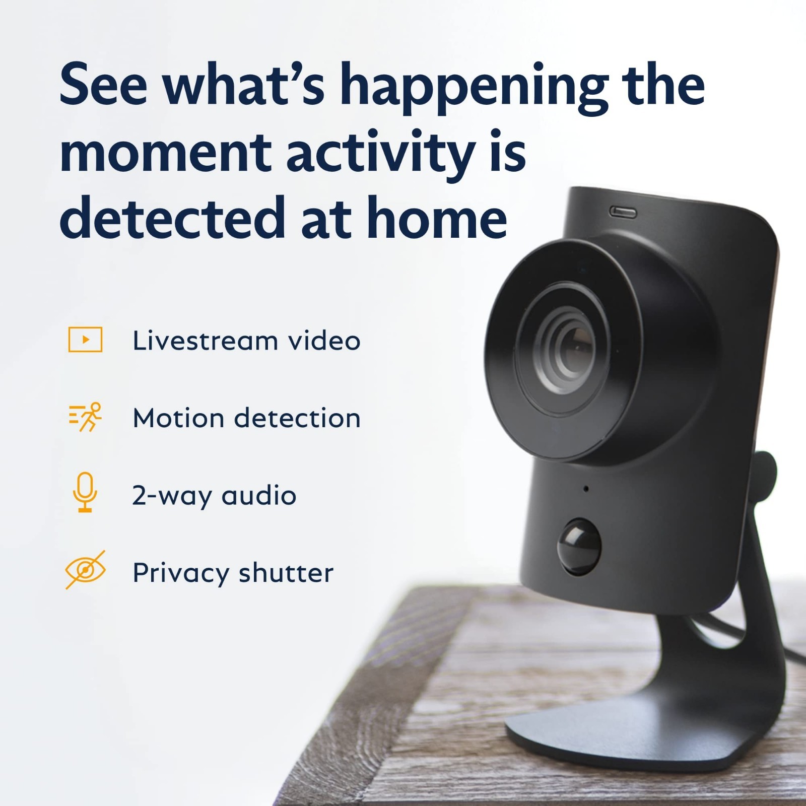 Wireless Home Security System 9 Piece Set w/HD Camera, 24/7 Monitoring, Alexa &