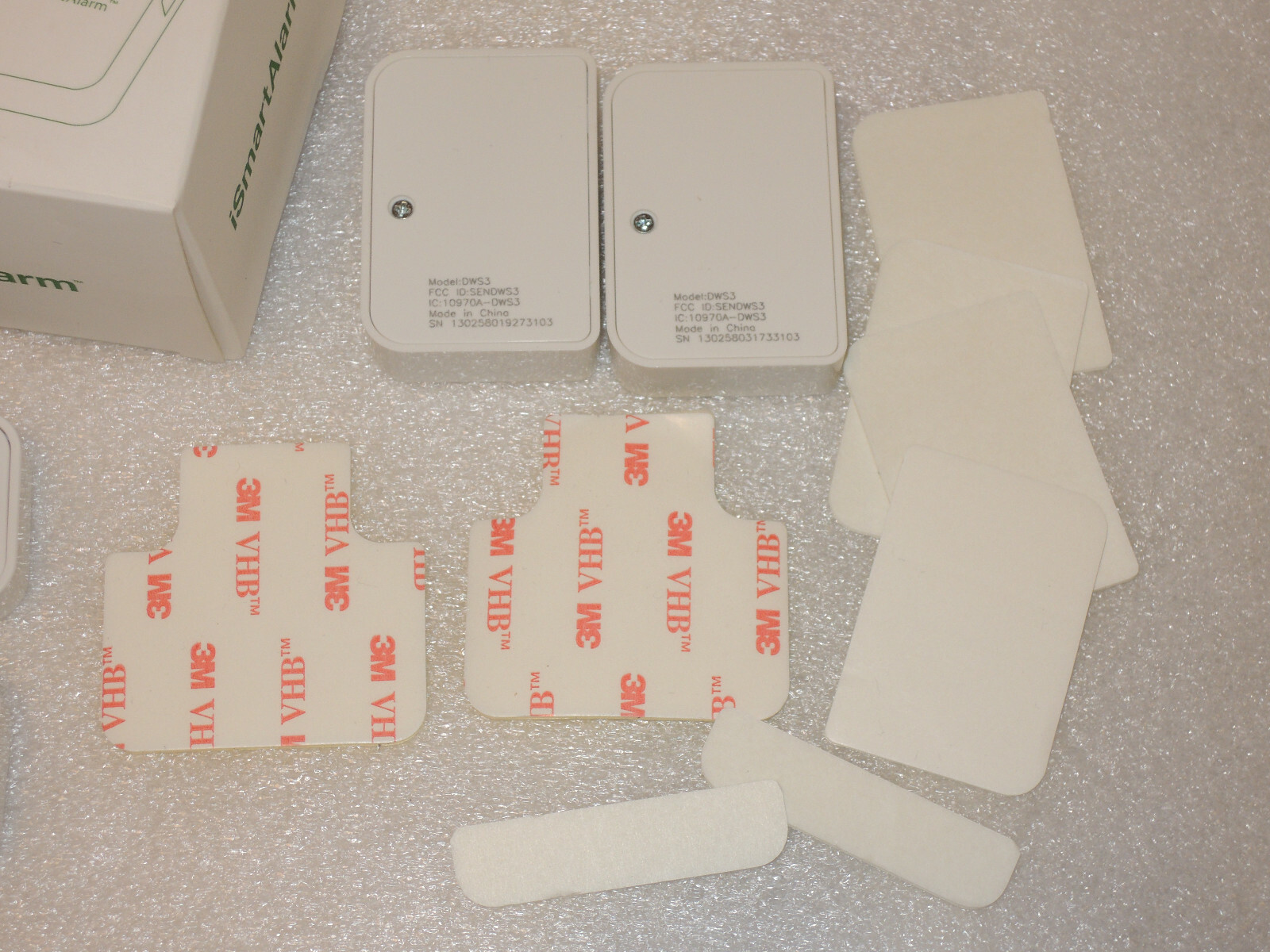 Grouping LOT Package of iSmart Alarm Parts Sensors, Remotes, Cube One iPU3