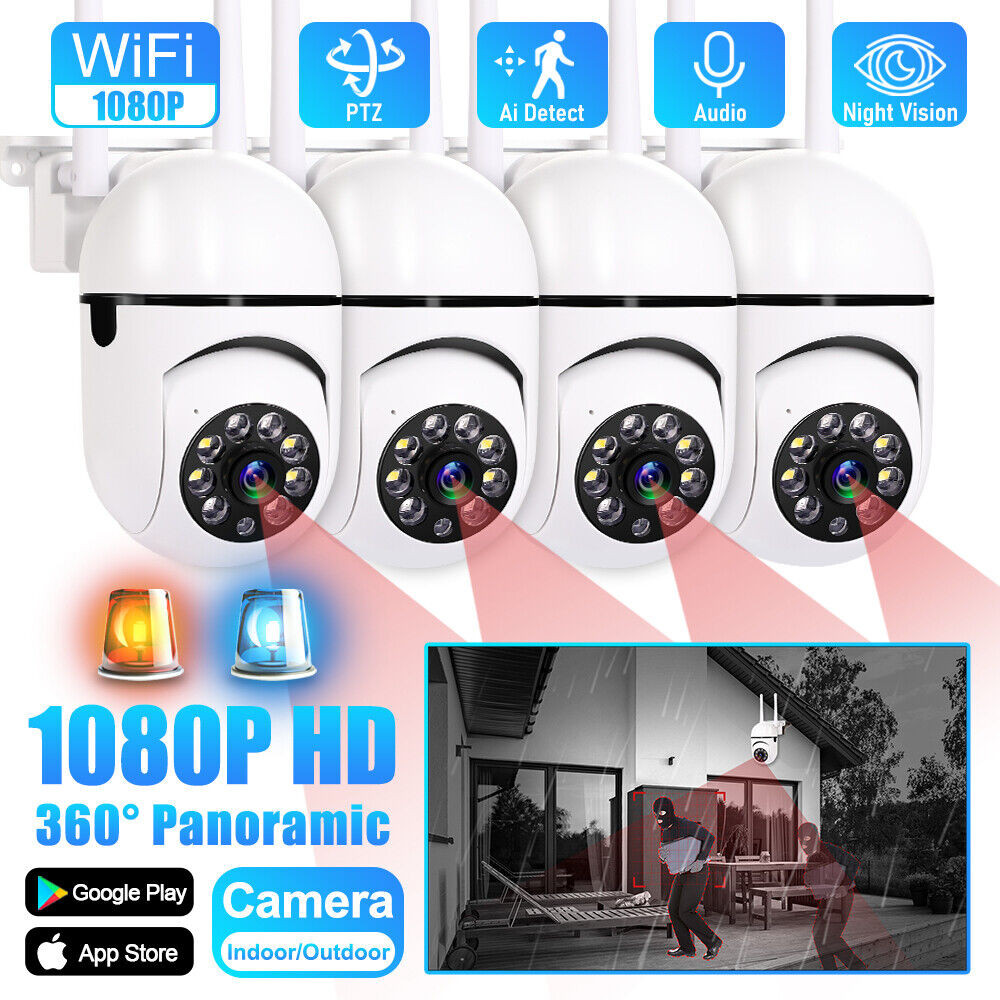 4PCS Camaras De Seguridad Para 360 5G WIFI Inalambrica Con Vision Nocturna Audio