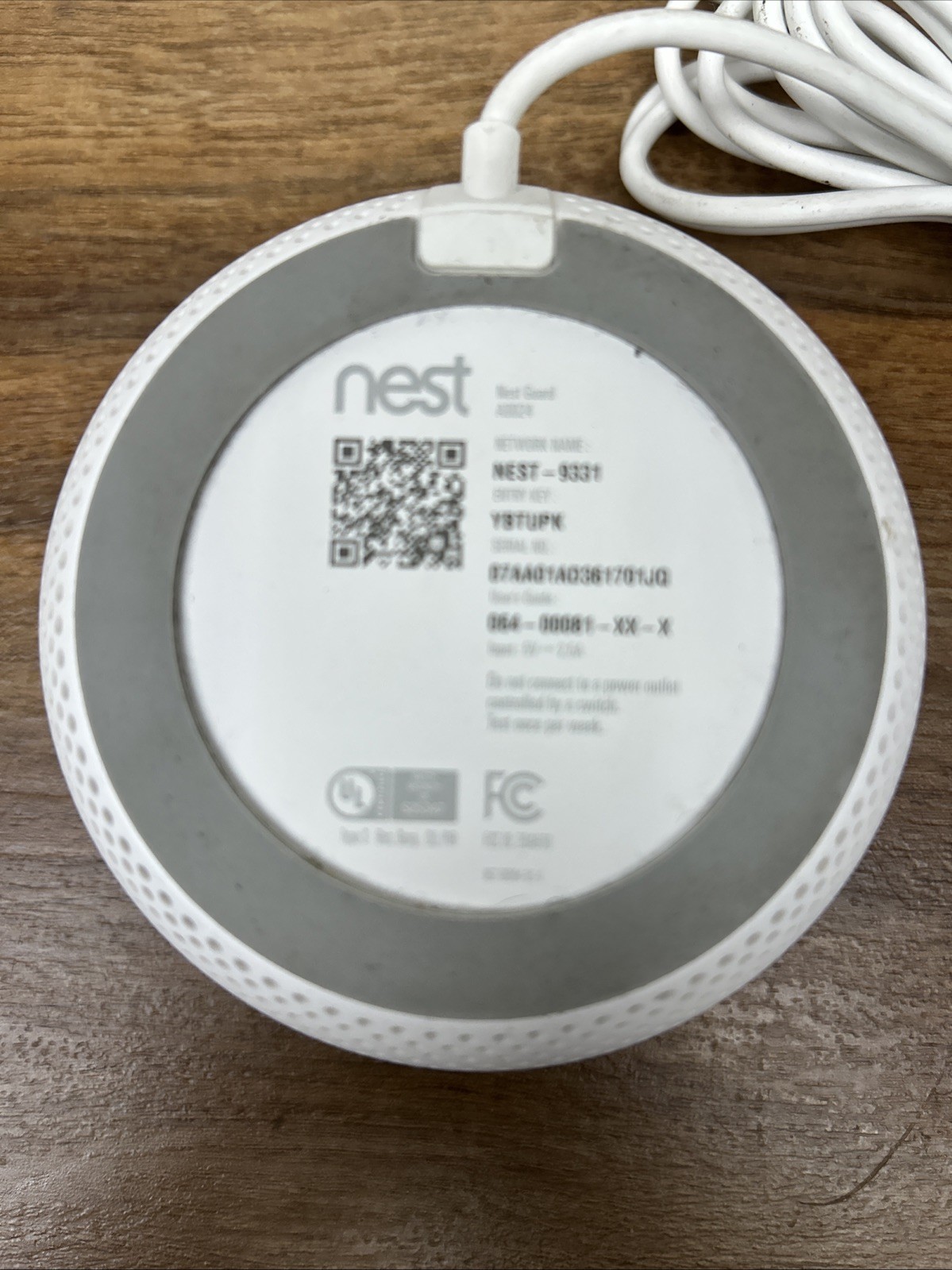 Google Nest Secure Alarm Security System A0024 Base Guard W/ Cord