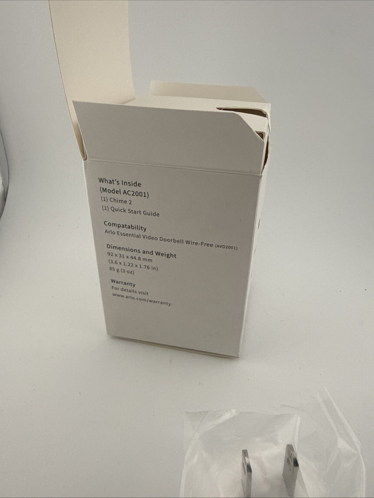 Arlo AC2001 Chime 2 Built-in Siren Audible Alerts New