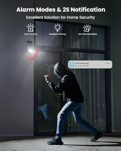 Security Cameras Wireless Outdoor, 2K Solar & Battery Powered Camera(White)