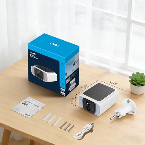 Solar Security Camera Outdoor, 2.4 & 5GHz WiFi Outdoor Security Camera 4MP