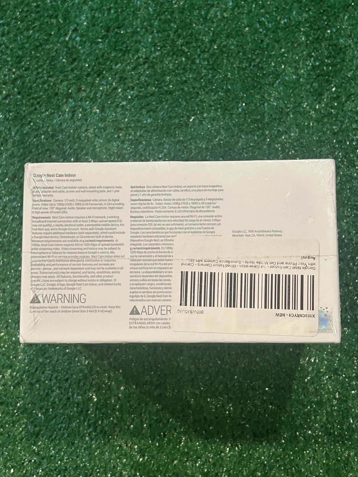 Brand New Sealed Google Nest Cam Indoor Camera A0005 NC1102ES 1st Generation
