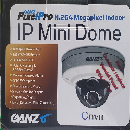 Ganz PixeIPro H.264 Megapixel Indoor/Outdoor IP Mini Dome IP Security Camera  
