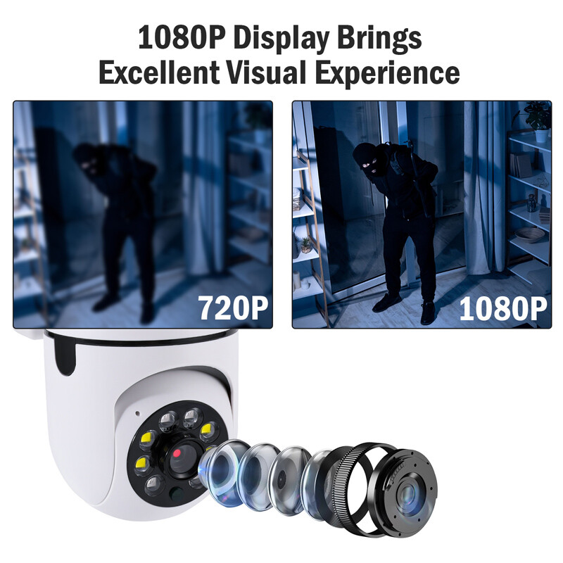 2MP 1080P HD Wifi IP Camera Pan/Tilt Outdoor Home Smart CCTV Night Vision IR Cam