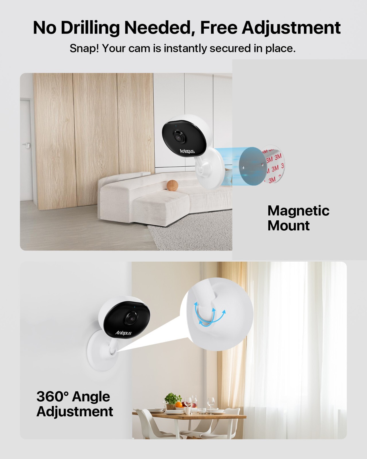 ZOSI 4Pcs Security WiFi Camera 2MP Baby/Pet Monitor Surveillance Remote Access
