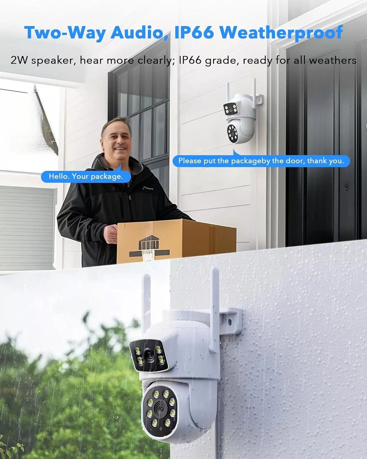 CAMCAMP 2K Wireless Security Camera System Monitor Outdoor CCTV IP Camera +32GB