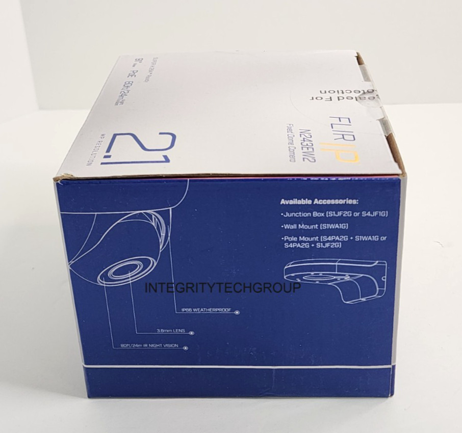N243EW2 2MP Weatherproof Outdoor Network POE IP Dome Camera, NEW