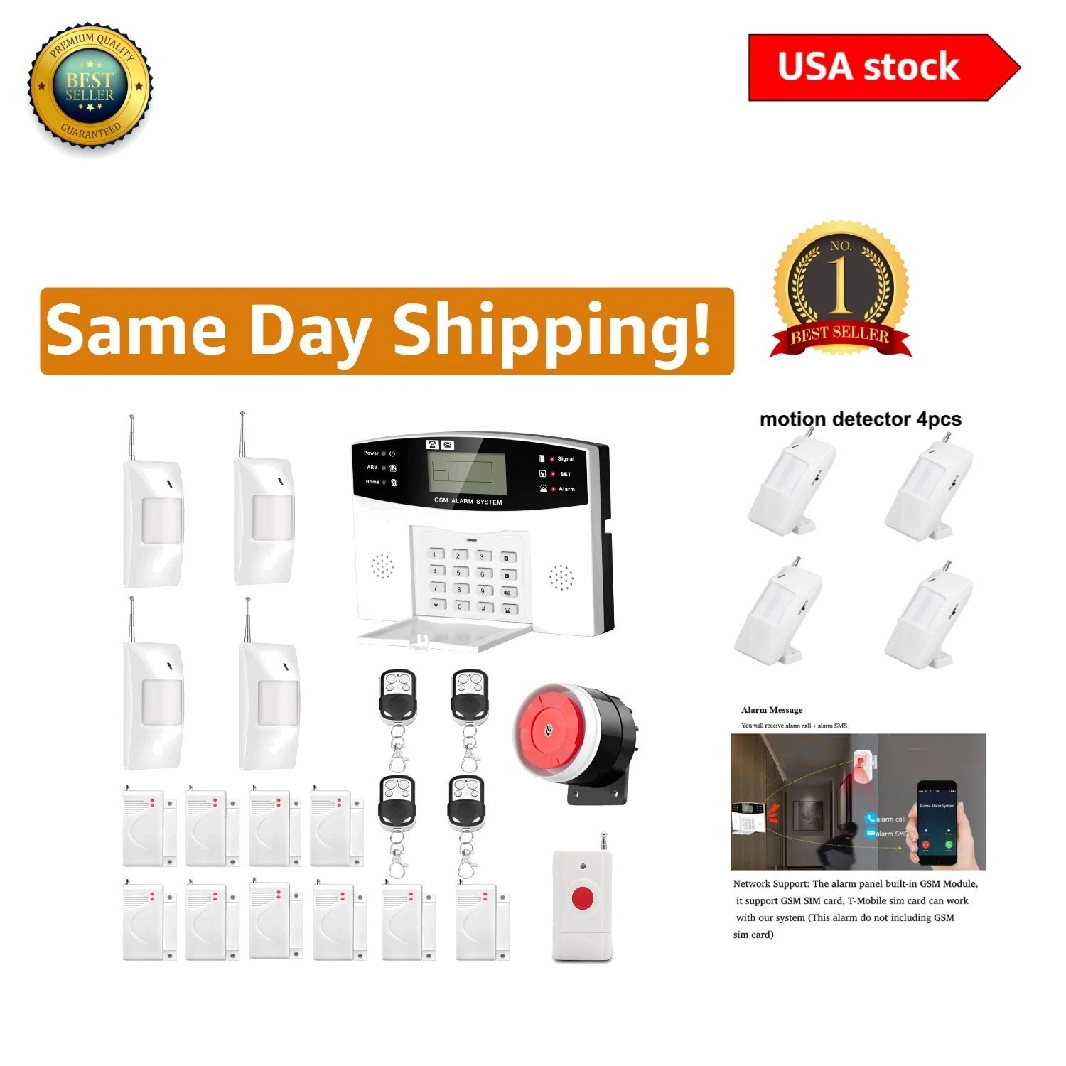 Emergency Home Security Alarm System with Loud Siren and Instant Alerts