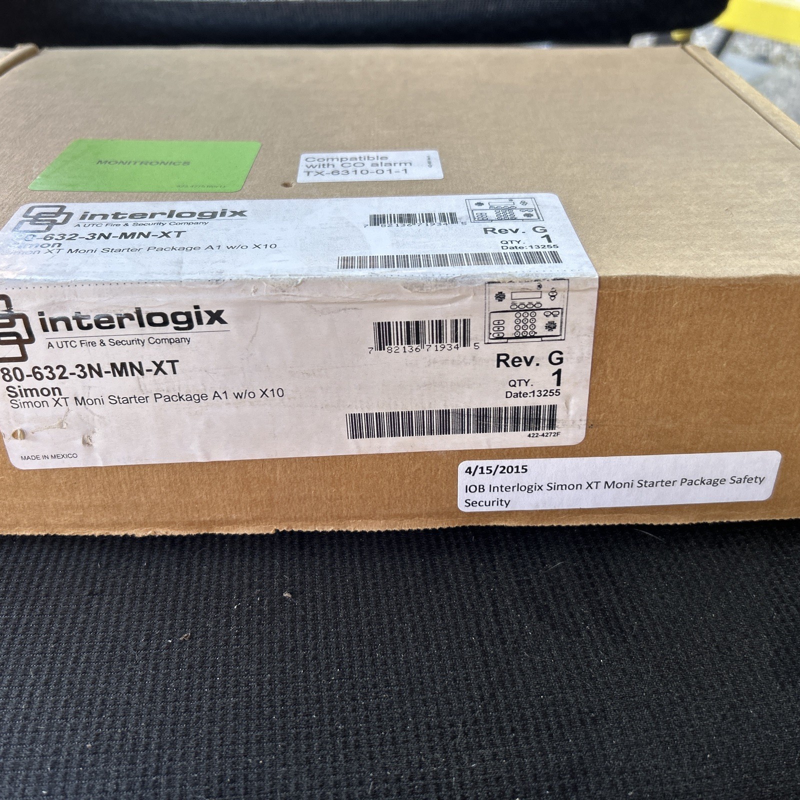 New INTERLOGIX 80-632-3N-XT SIMON XT Starter Pkg A1 w/o X10
