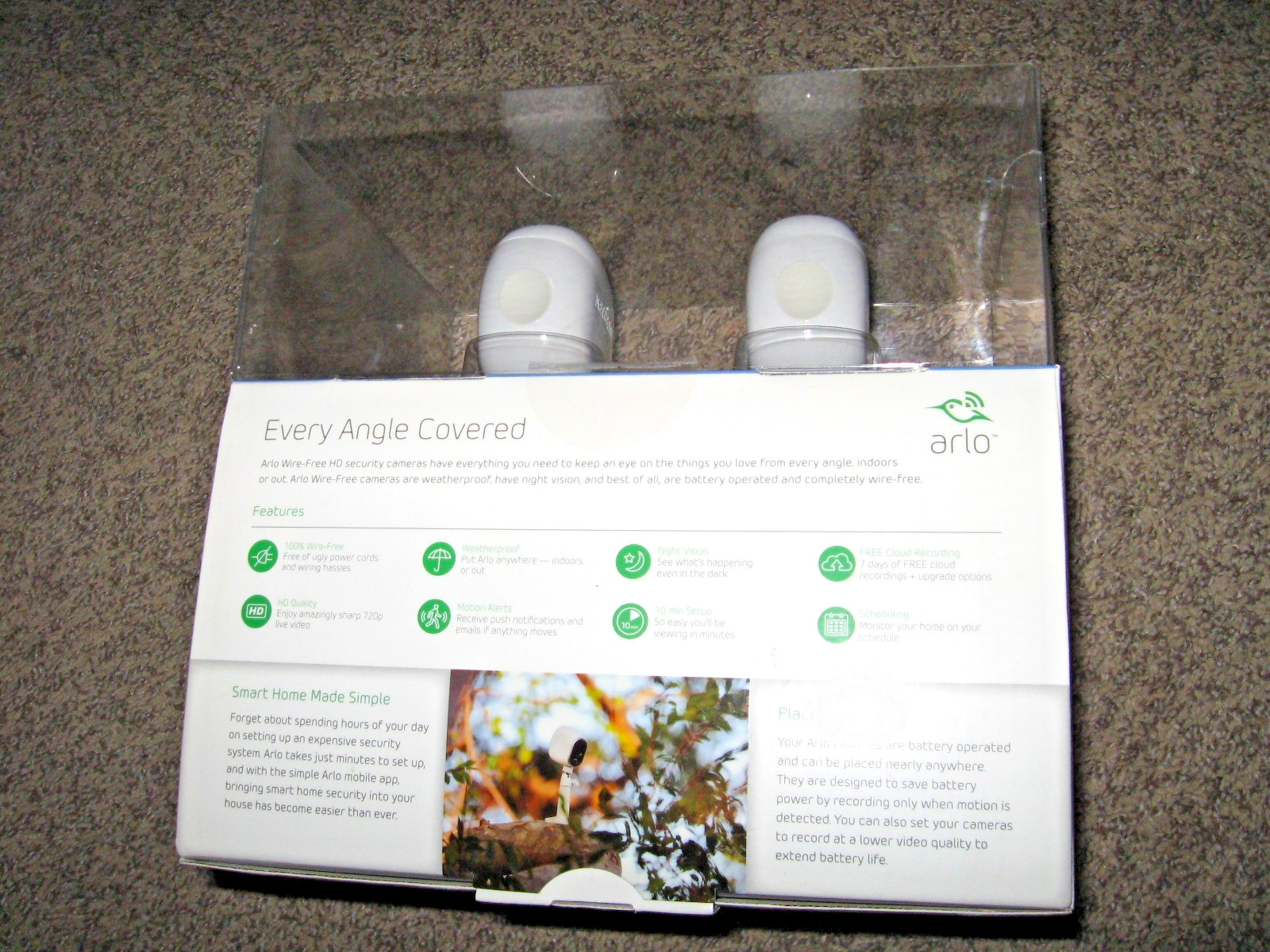 rmk99 Netgear Arlo 2 Camera Wireless Security System w/Base, Cords NIB st135