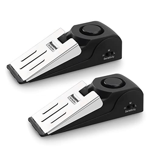 Door Stop Alarm, Door Stopper with 120DB Security Alarm Floor Wedge Door Stop
