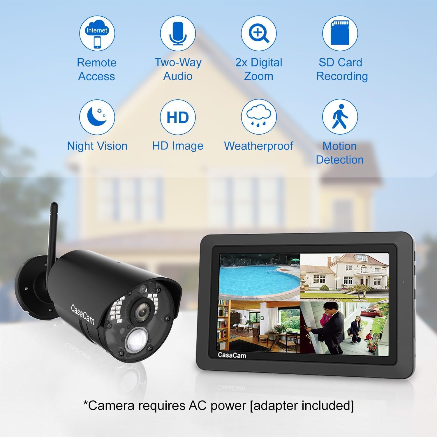 Wireless Security Camera System Weatherproof Outdoor Security Camera System