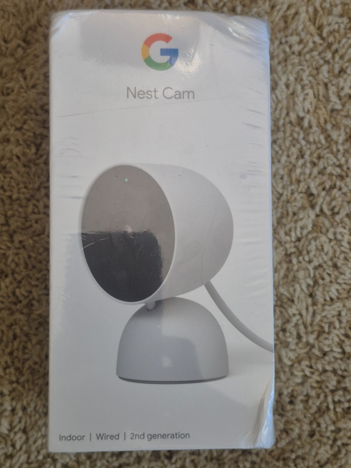 Google Nest Cam Indoor (Wired, 2nd Gen) Security Camera 1080p HDR Snow New