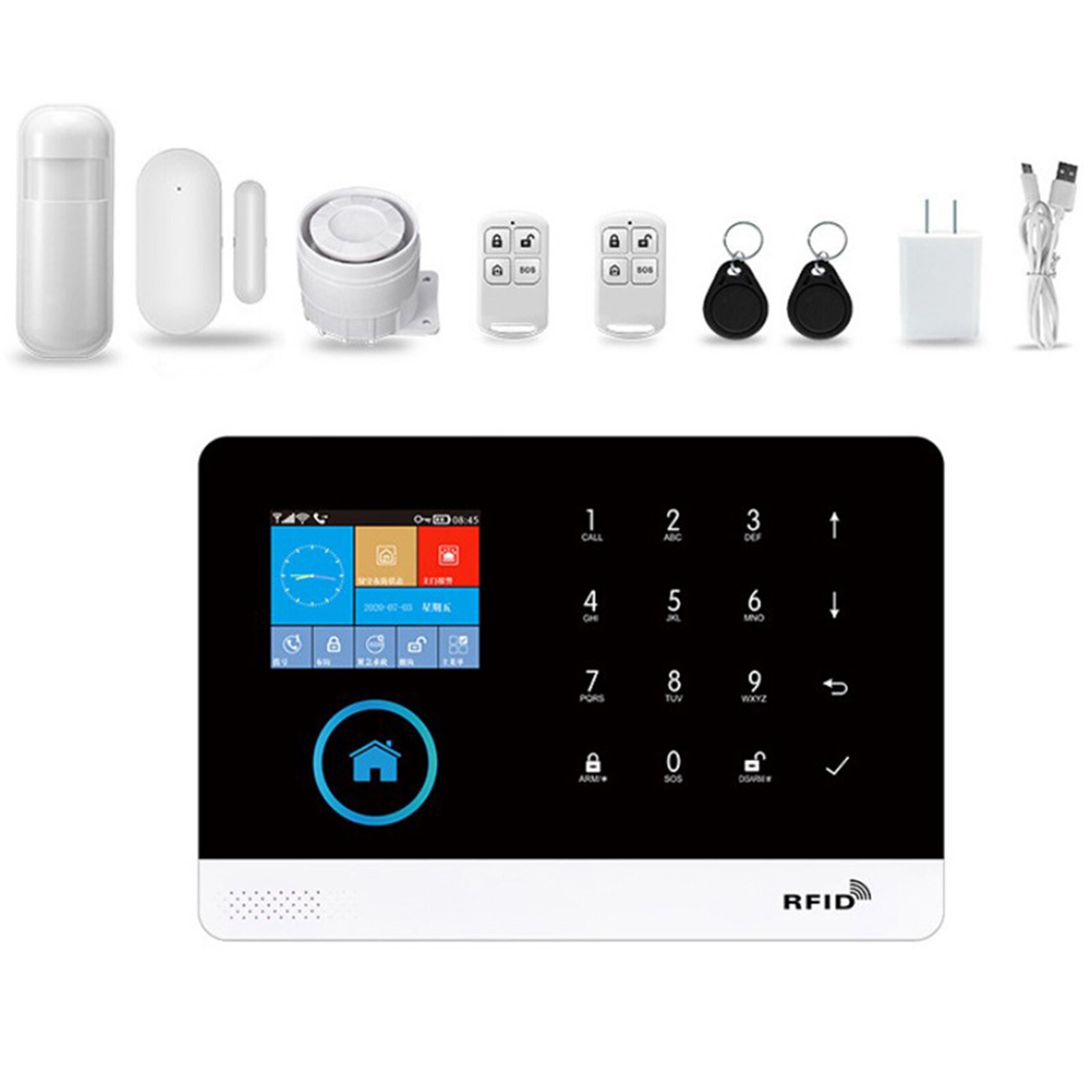 App Control Wireless Alarm System for Home Burglar Security Smart House KitAI