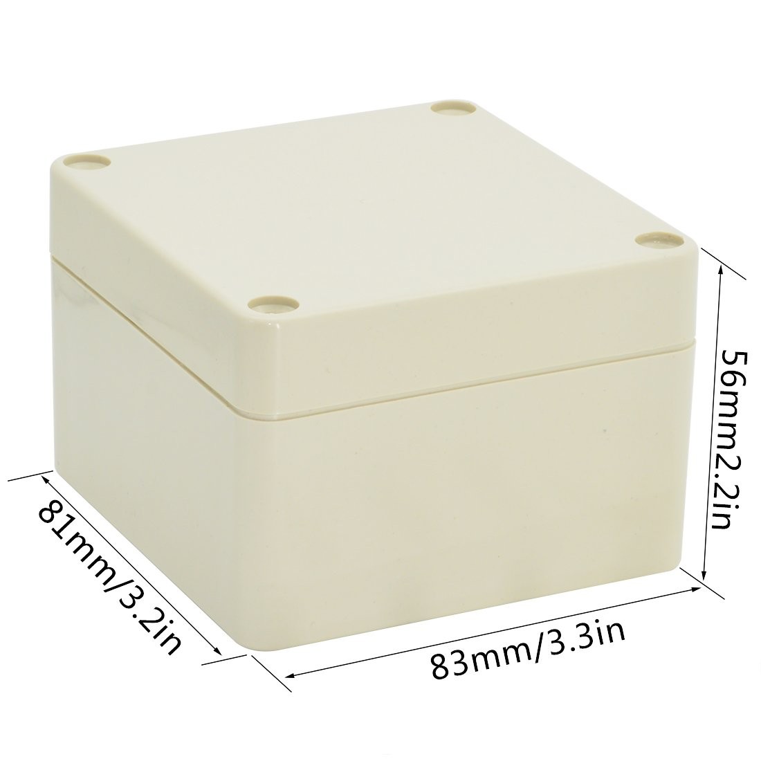 LeMotech Waterproof Dustproof IP65 ABS Plastic 3.3″x3.2″x2.2″, Pale Grey