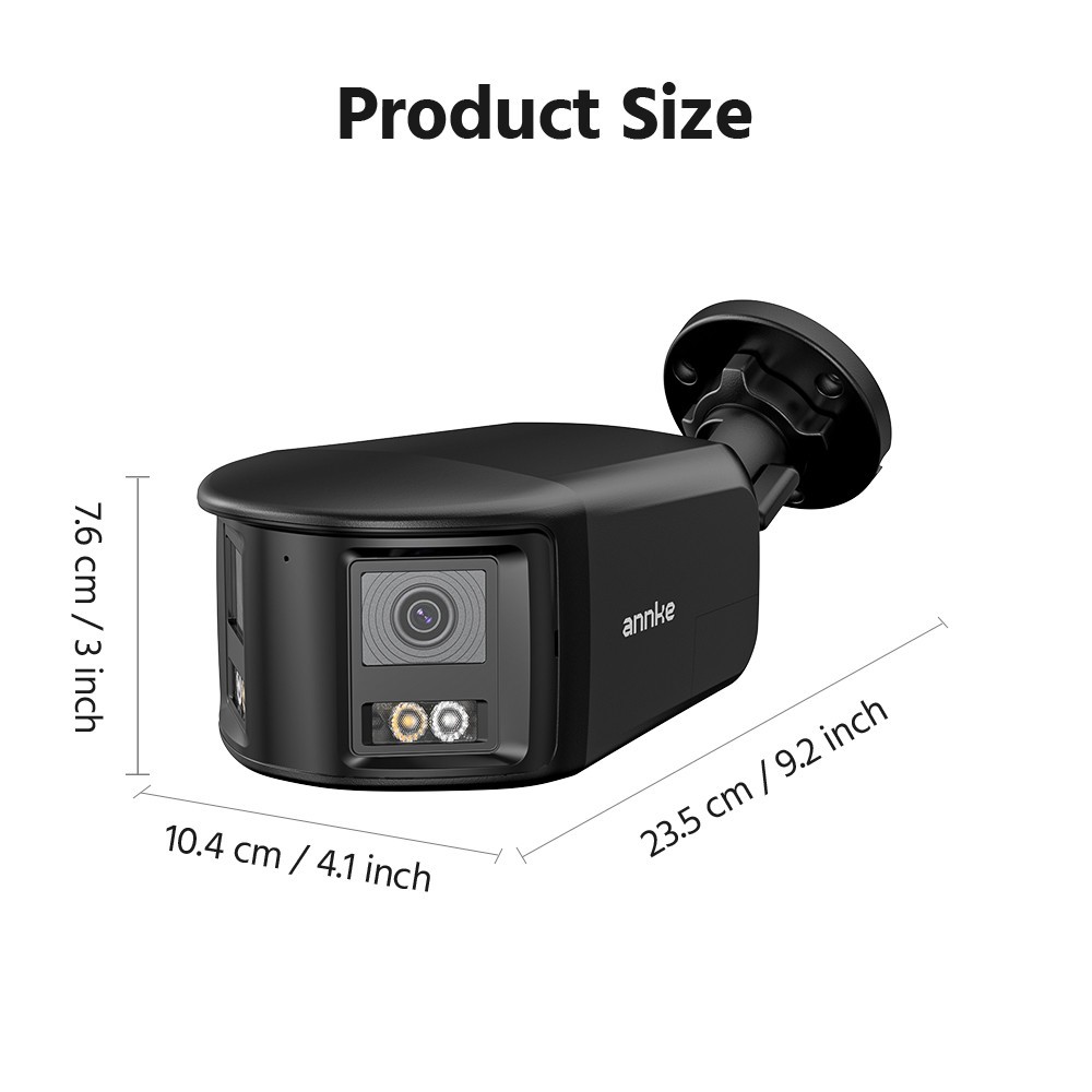 ANNKE 8CH NVR 4K POE 180° Dual Lens Color Security IP Camera System 2 Way Audio