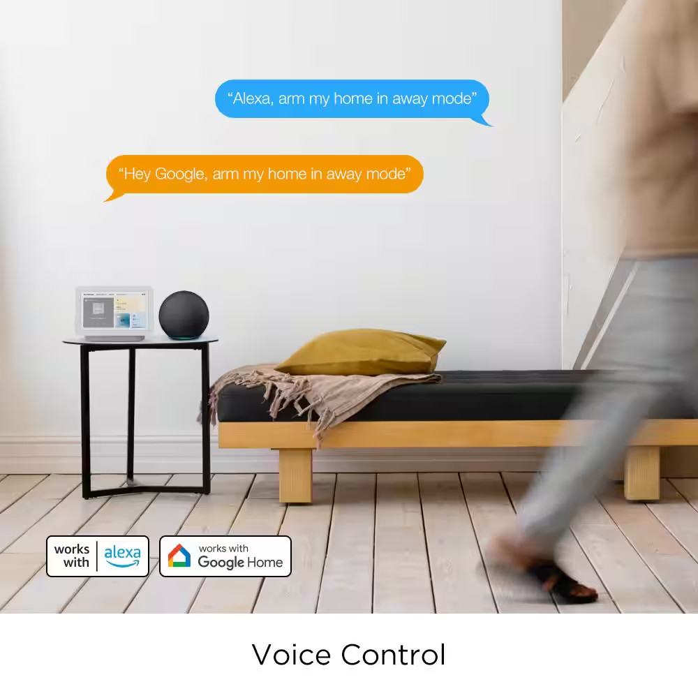 Smart Home Alarm Kit with Wifi and Bluetooth, Powered by Hubspace (5-Piece)