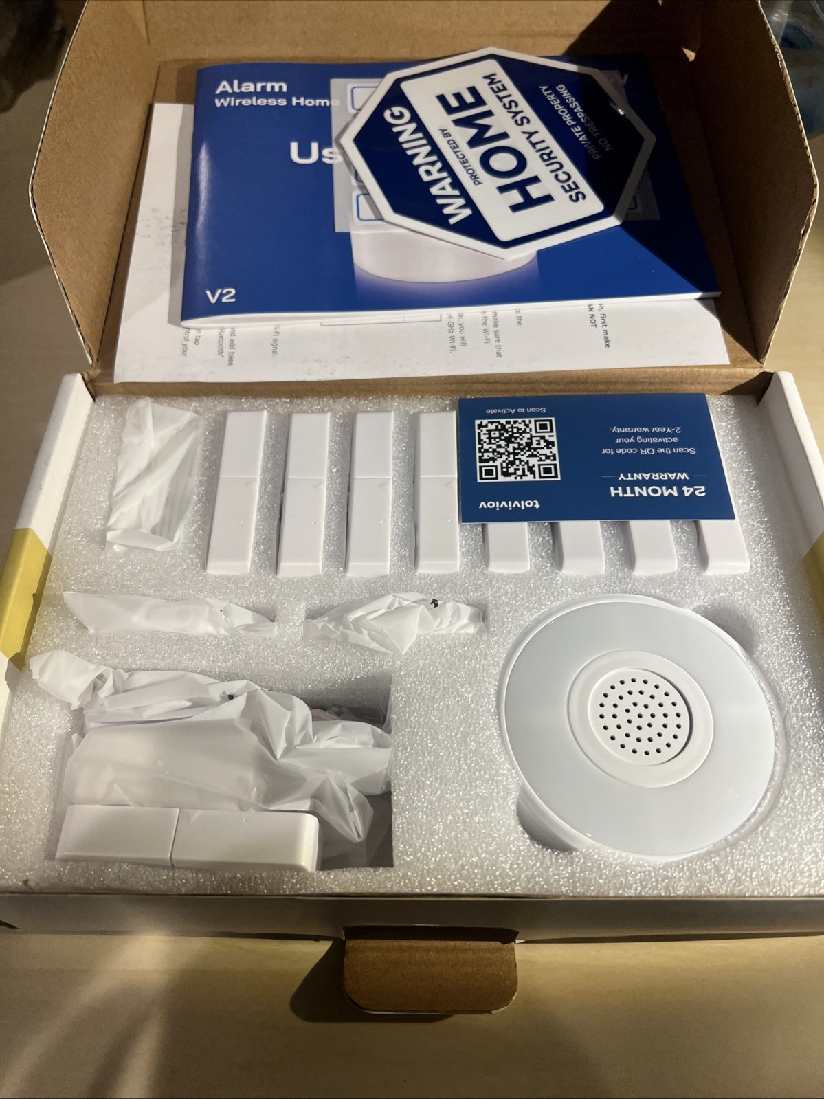 Tolviviov Home Alarm System 12 Piece Kit Google Home Amazon Echo
