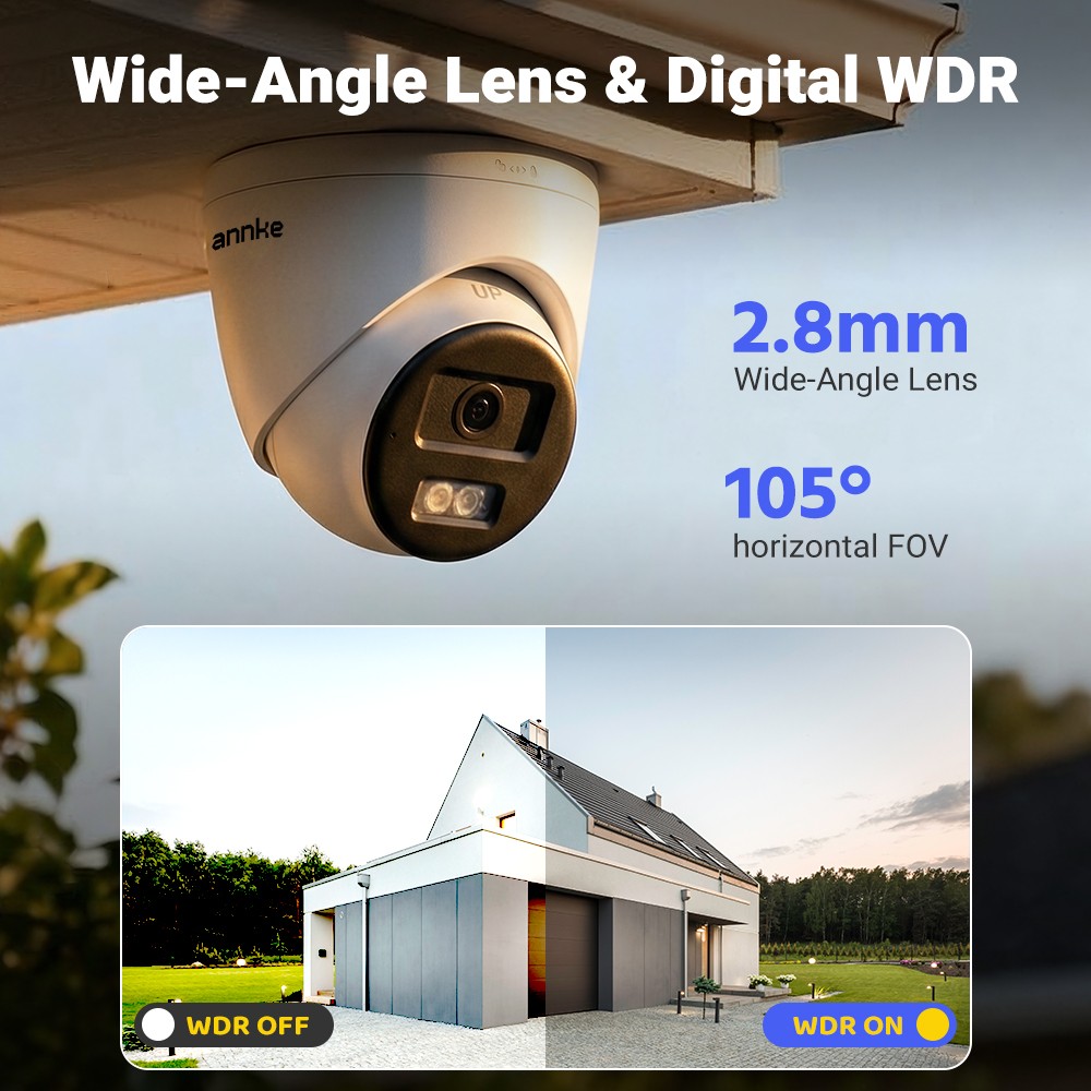 ANNKE 16CH 4K DVR 5MP Two Way Audio Security Camera System AI Color Night Vision