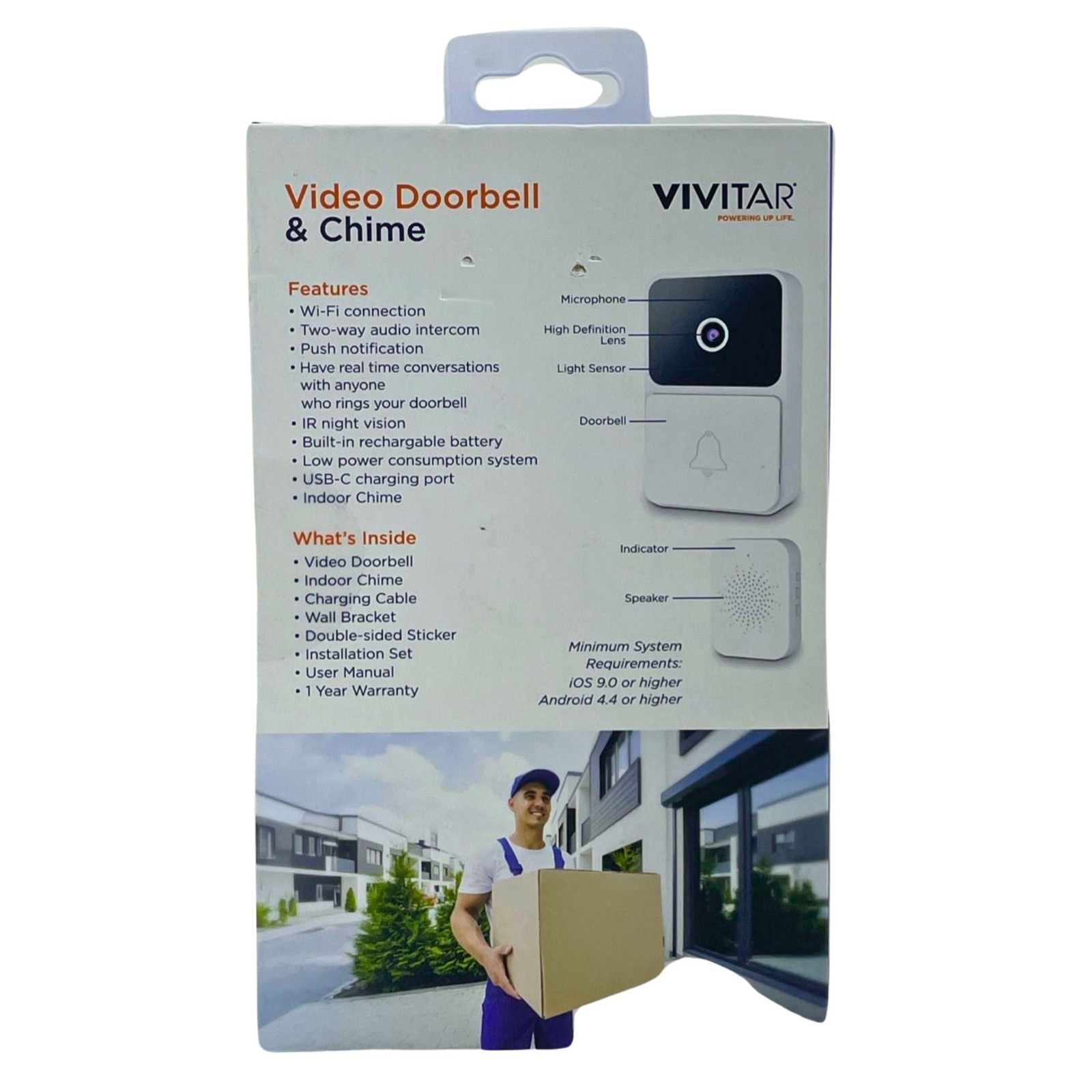 Vivitar Wireless Video Doorbell & Chime – HD Night Vision – 3 Pack Bundle