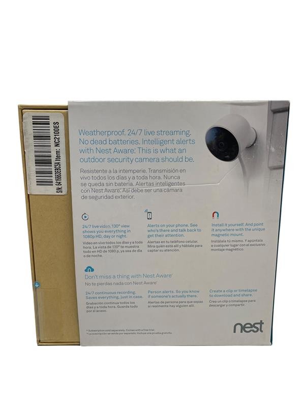 Google Nest Cam Outdoor Security Camera – NC2100ES – Wired – New
