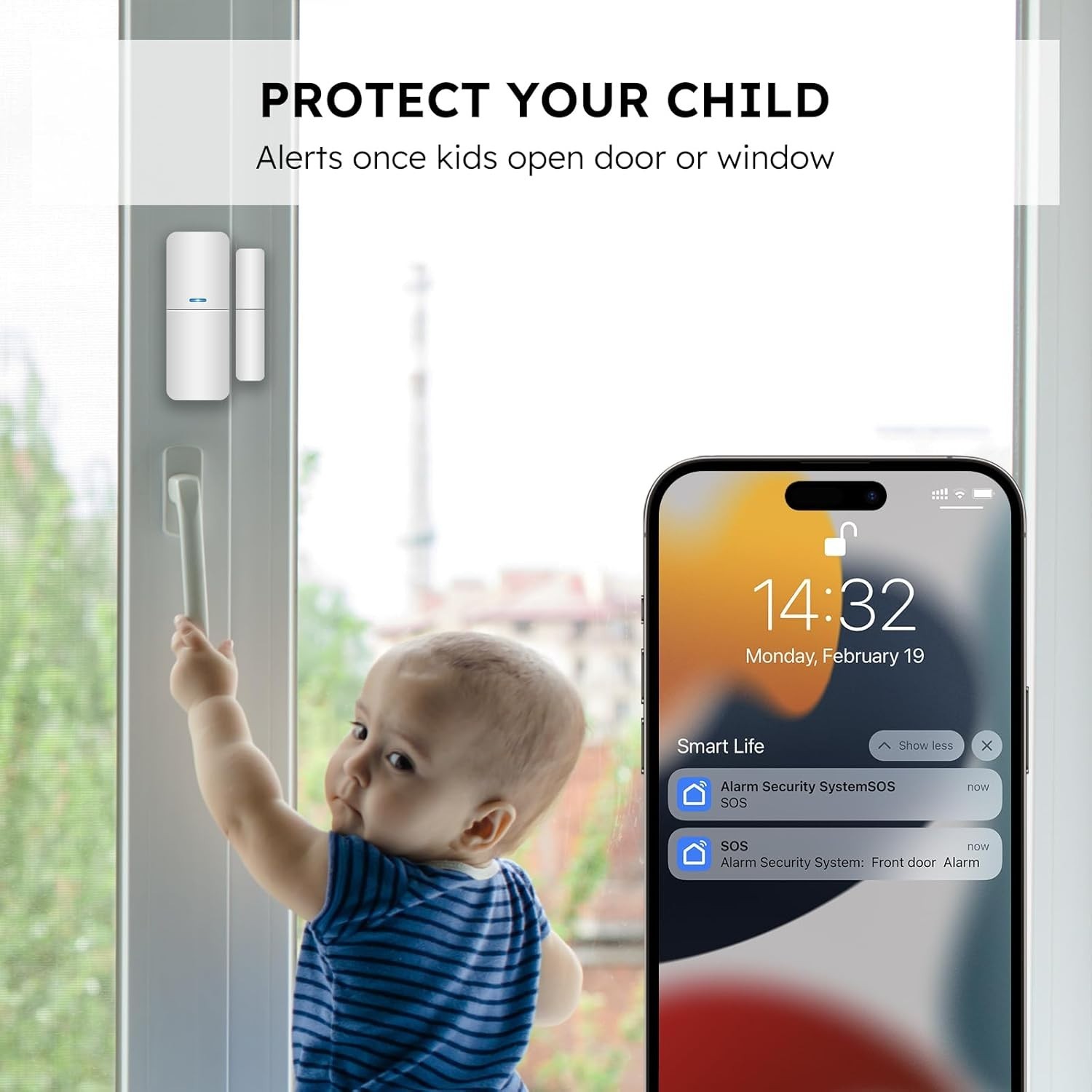 Cost-Effective Wireless Home Security Kit – 10-Piece with App Alerts & No Fees
