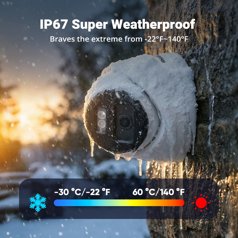 ANNKE 5MP PoE IP Security Camera Audio Recording Outdoor Color Night Vision AI