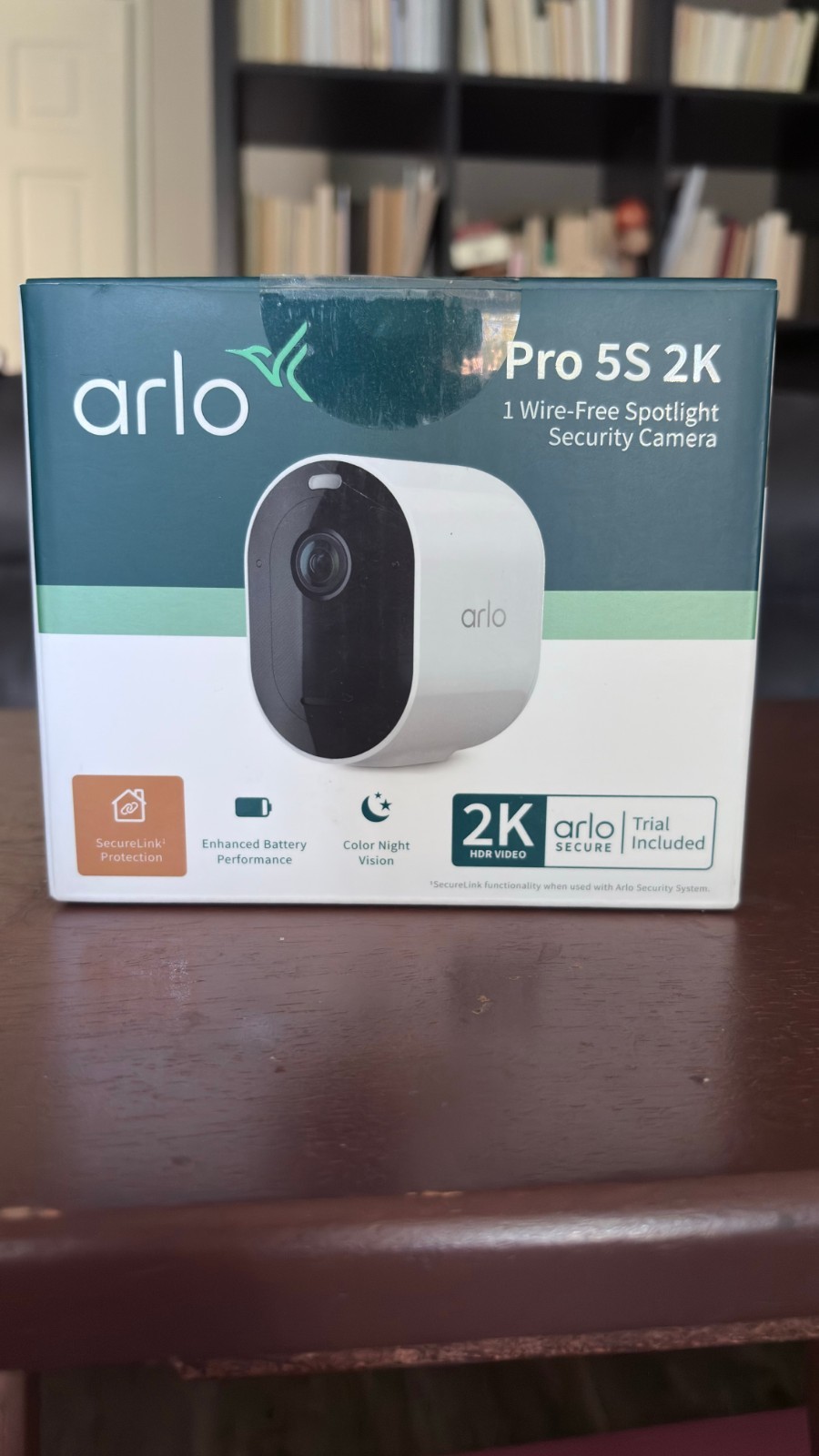 Arlo Pro 5S 2K Indoor/Outdoor Wire Free Spotlight Security Camera – White