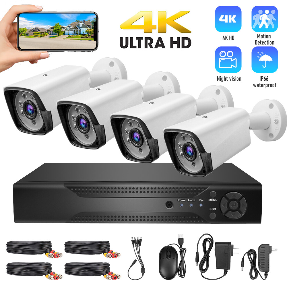 House Camera 4CH DVR Home Security System 4K 5MP DVR + 4 X Outdoor 1