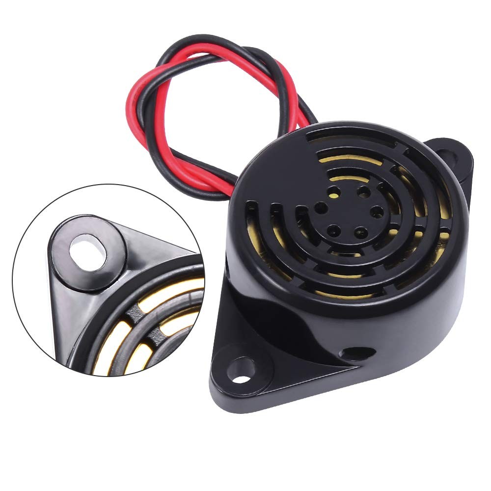 2 PCS Piezo Buzzer, Icstation Buzzer Alarm 12V Electronic Beep Buzzer 100dB P…