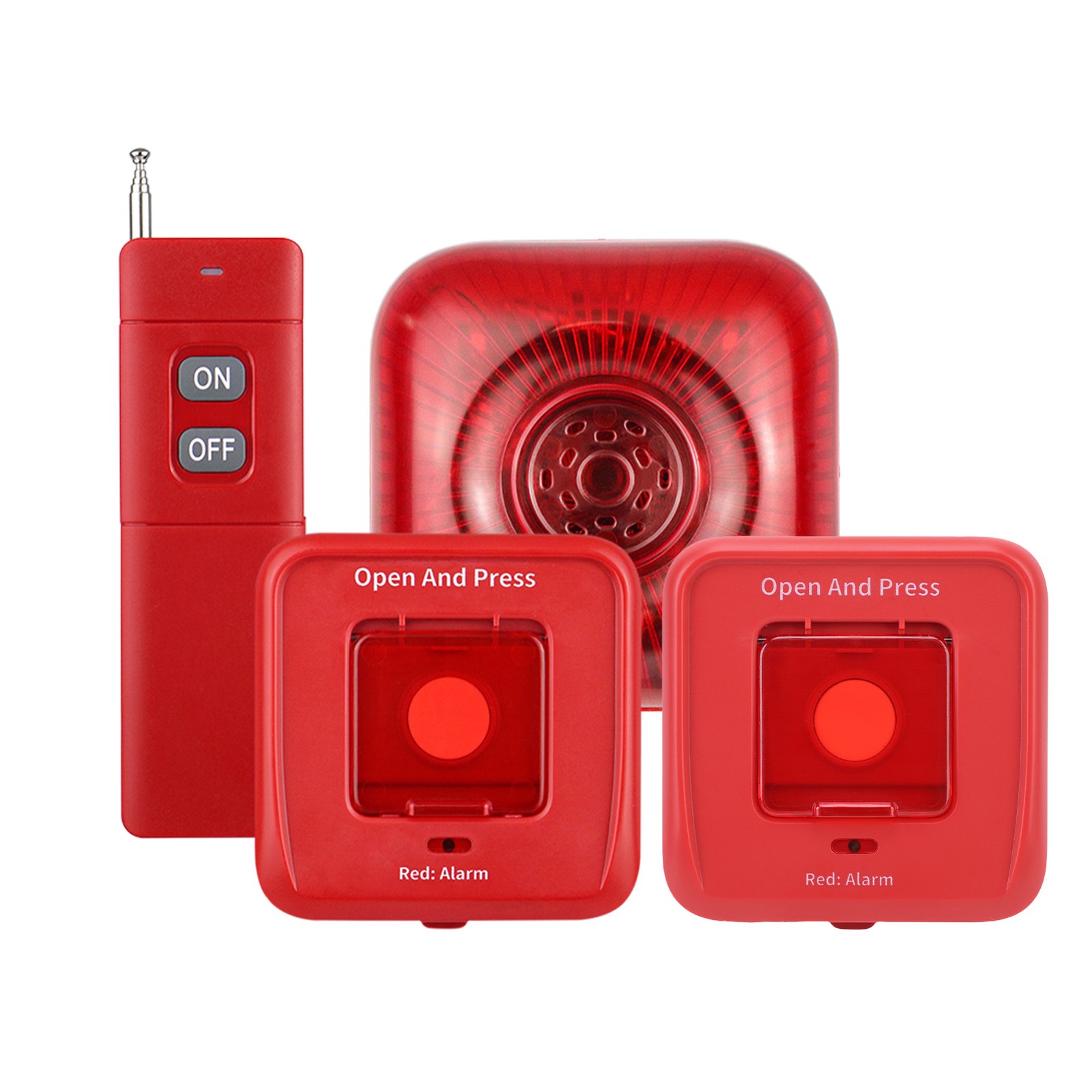 2-4 Pack Wireless Sound And Light Alarm For Home Security XXEF