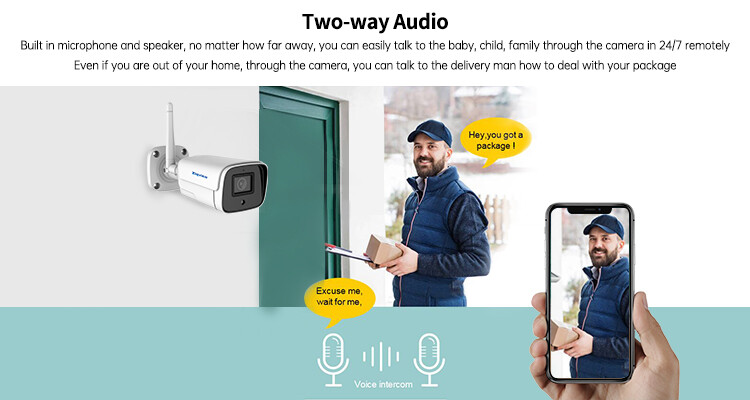 Wireless Human Motion Detection Camera Kit Waterproof 1080p for Home Security