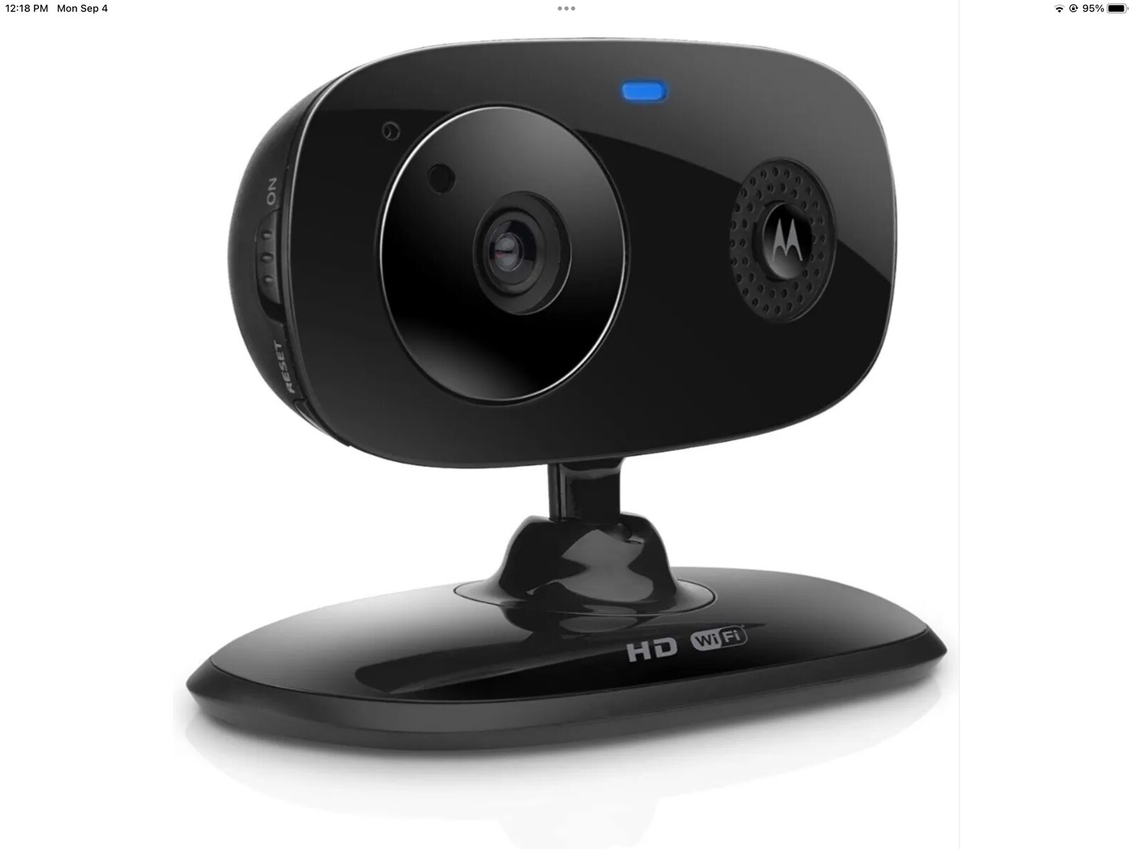 Motorola Focus66 Wifi HD Home Baby Monitoring Security Camera with Hubble (Mint)