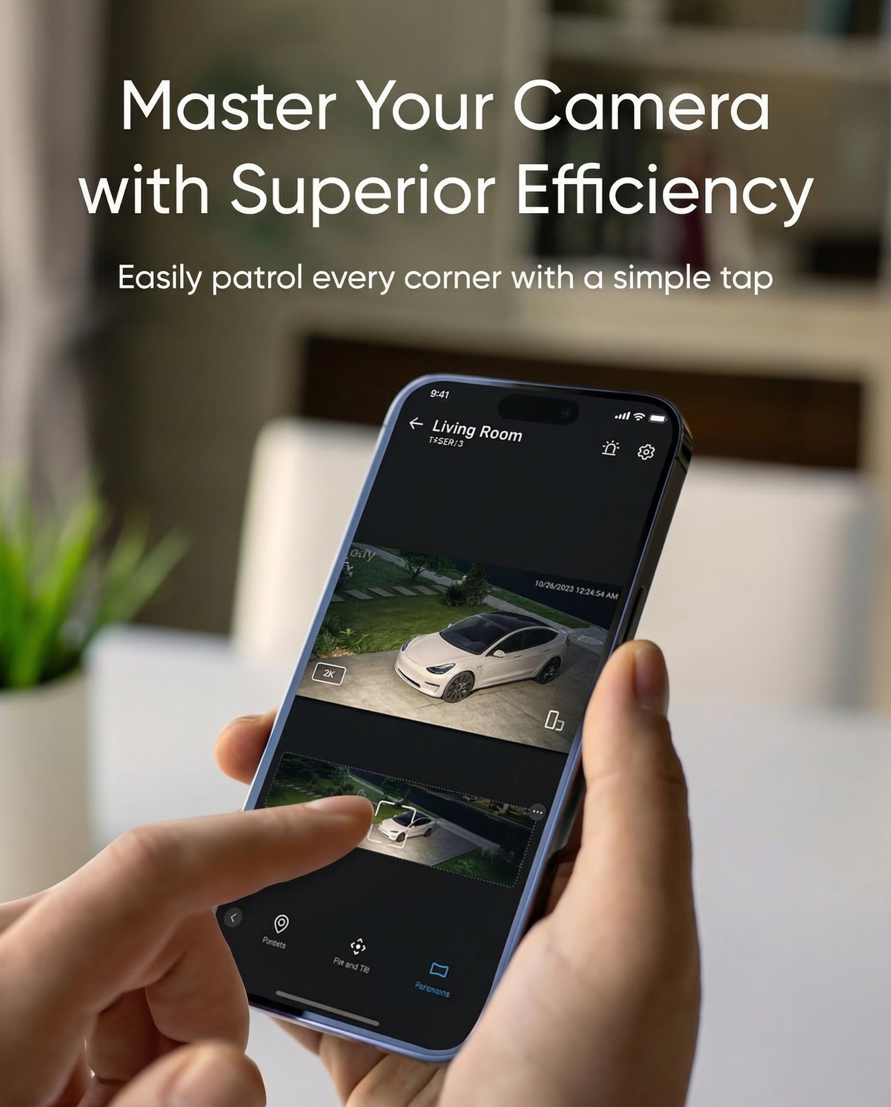 eufy Security Floodlight Camera E30, Outdoor, 360° Pan White