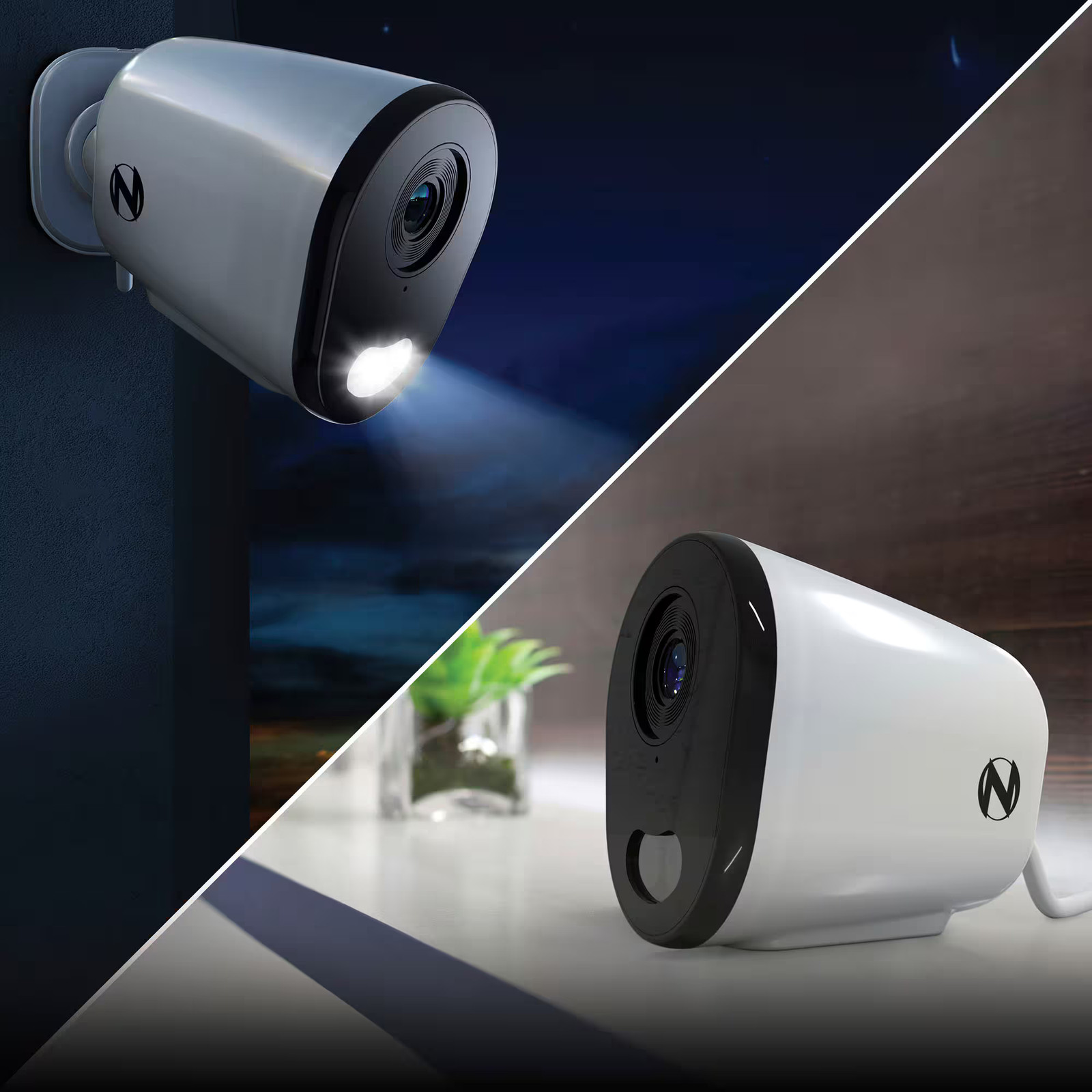 Night Owl – 8-Channel, 4-Camera Indoor/Outdoor Plug-In Wi-Fi IP 4K 64GB Secur…